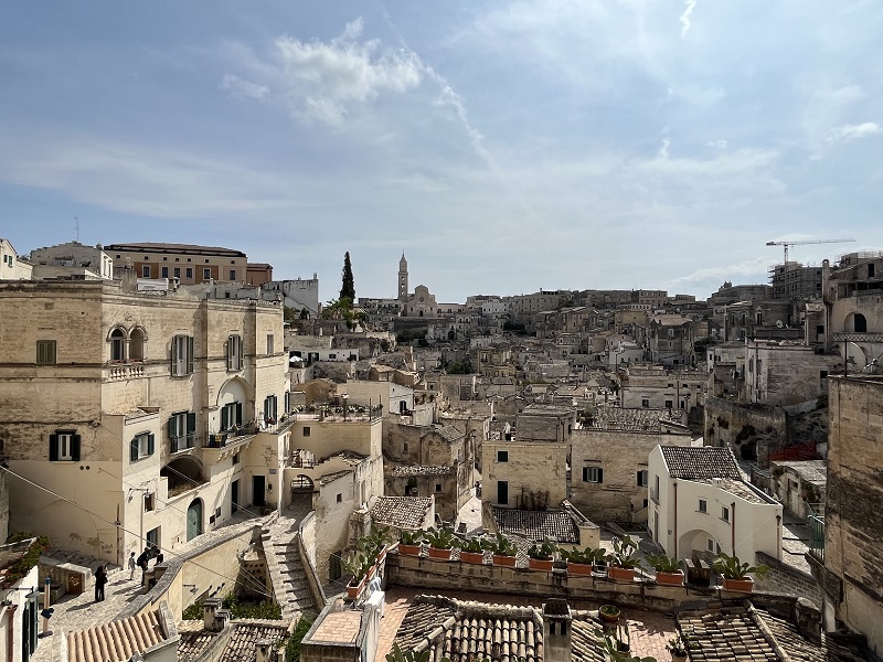 Blick auf die historische Altstadt von Matera