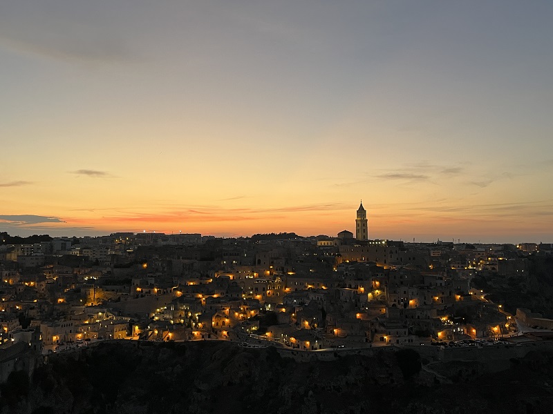 Sonnenuntergang über Matera